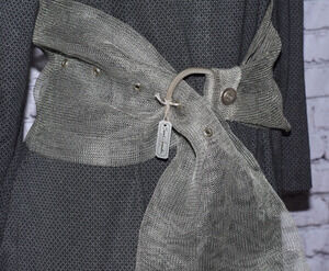 Sarah Cavender Handcrafted Metalworks Silver Mesh Artisan High Waist Belt NEW